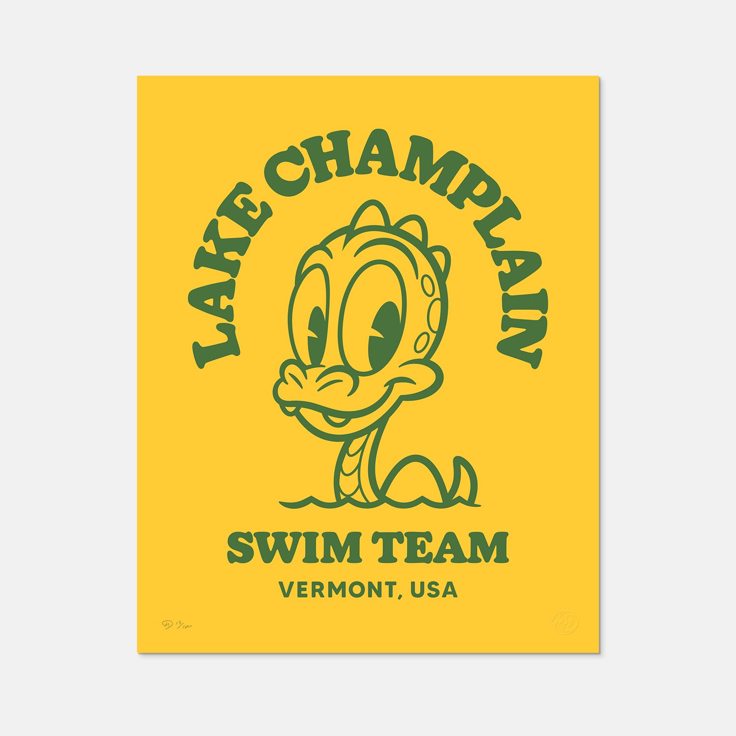 Lake Champlain Swim Team Screen Print